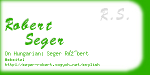 robert seger business card